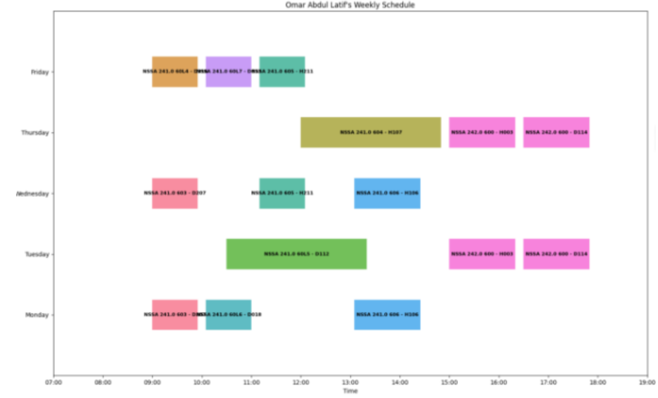 Professor Schedule